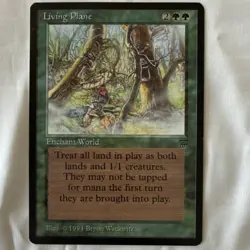 Magic: The Gathering Living Plane - Legends RARE Green Card 1994 Bryon Wackwitz - Image 1