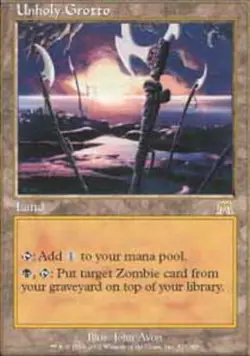 Unholy Grotto Onslaught Magic mtg Heavy Play, English x1 - Image 1