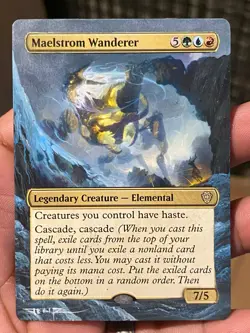 Maelstrom Wanderer MTG Lorwyn Eclipsed Commander Hand Painted Altered Art Tentz - Image 1