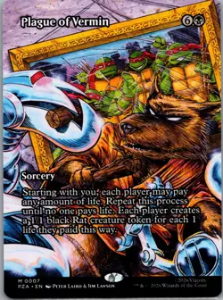 Plague of Vermin | 007 | Rare | Full-Art Regular | TMNT | MTG | PZA - Image 1