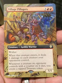 Village Pillagers Showcase MTG Lorwyn Eclipsed Hand Painted Altered Art Tentz - Image 1