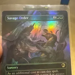 Savage Order (Borderless) FOIL Universes Beyond: Jurassic World Collection - Image 3