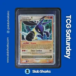 2007 POKEMON D&P BLACK STAR PROMO LUCARIO COLLECTOR TINS #DP12 LUCARIO LV.X - Image 1