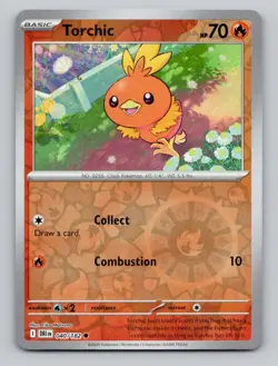 Reverse Holo Torchic 040/182 Common Destined Rivals Pokemon - Image 1