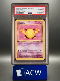 Drowzee - 2000 Team Rocket 🔥 1st Edition PSA 10 🔥 GEM Vintage Pokemon V35 - Image 1