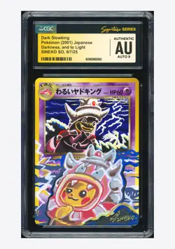 Pokemon CGC AUTH AUTO 9 Dark Slowking Sineko 2001 #199 Darkness And To Light JPN - Image 1