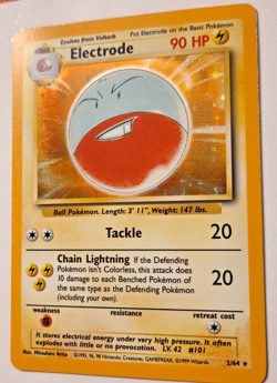 Pokemon Electrode Holofoil Jungle 2/64 Error MP/LP Missing Set Stamp - Image 3