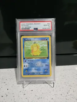 2000 POKEMON ROCKET PSYDUCK #65 1st EDITION PSA 10 - Image 1