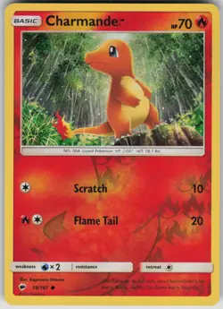Pokemon TCG Charmander Common Reverse Holo SM - Burning Shadows 18/147 - Image 1