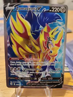 Pokemon TCG - Zamazenta V Full Art 163/172- Brilliant Stars - Holo Rare Mint - Image 1