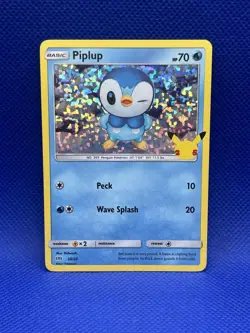 Pokemon TCG Piplup 20/25 HOLO McDonald 2021 Promo 25th Anniversary NM - Image 1