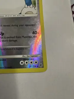 Pokemon TCG Diamond and Pearl #37/130 Snorlax Reverse MP - Image 5