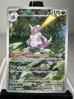 Pokemon TCG Nidoking 174/165 Scarlet & Violet 151 Illustration Rare Holo NM - Image 1
