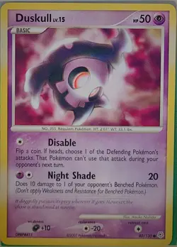 Duskull 80/130 Common Diamond & Pearl Pokemon Heavily Played - Image 1