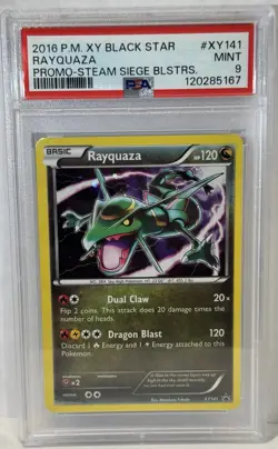 2016 POKEMON XY BLACK STAR PROMO STEAM SIEGE BLISTERS #XY141 RAYQUAZA PSA 9 MINT - Image 1