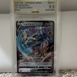 Pokemon Metagross V Double Rare Holo S6k Jet-Black 049/070 AGS 9.5 Japanese - Image 1