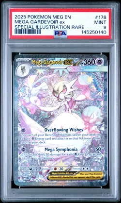 2025 POKEMON MEG EN-MEGA EVOLUTION #178 MEGA GARDEVOIR EX PSA 9 - Image 1