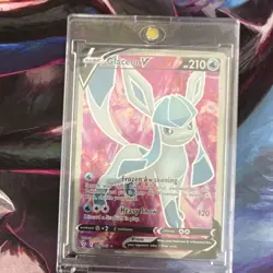Glaceon V Full Art 174/203 SWSH07 Evolving Skies Ultra Rare Holo 210 HP Pokemon - Image 3
