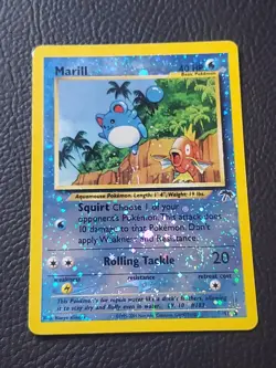 🌀 MARILL Southern Islands (SI) 11/18 Reverse Holo Rare Pokemon Vintage NM Swirl - Image 1