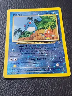 🌀 MARILL Southern Islands (SI) 11/18 Reverse Holo Rare Pokemon Vintage NM Swirl - Image 2