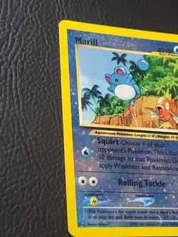 🌀 MARILL Southern Islands (SI) 11/18 Reverse Holo Rare Pokemon Vintage NM Swirl - Image 3