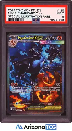 Pokemon 2025 Mega Charizard X ex 125/094 SIR Phantasmal Flames PSA 9 - Image 1