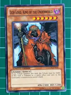 Lich Lord King of the Underworld GLD4-EN019 Common Limited Edition Yugioh Card - Image 1
