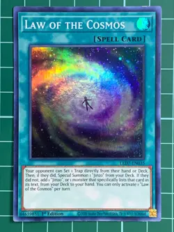 Law of the Cosmos LED7-EN035 Super Rare 1st Edition Yugioh Card - Image 1