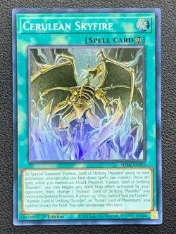 Cerulean Skyfire SDSA-EN019 1st Edition Super Rare Yu-Gi-Oh! - Image 1