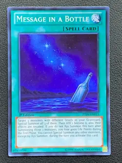 Message In A Bottle ZTIN-EN015 1st Edition Super Rare Yu-Gi-Oh! - Image 1