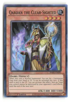 Qardan The Clear-Sighted PHHY-EN095 Super Rare 1st Edition Yu-Gi-Oh! - Image 1
