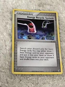 Pokemon Card Energy Recycle System 81/115 Stamped Reverse Holo EX Unseen Forces - Image 1