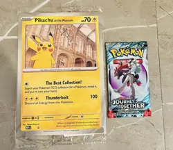 Pokemon TCG: Pikachu Museum Promo Card + Journey Together Booster Pack - Image 1