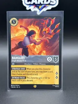 Disney Lorcana Raya Namaari - Single-Minded Rival 198/204 Legendary Steel Card - Image 1