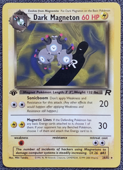 1st Edition Dark Magneton - Team Rocket - #28/82 - Rare Vintage Pokemon Card - Image 1