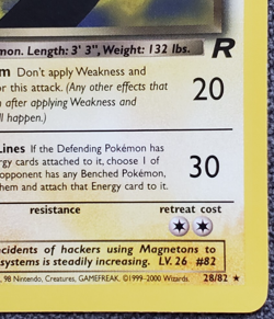 1st Edition Dark Magneton - Team Rocket - #28/82 - Rare Vintage Pokemon Card - Image 4