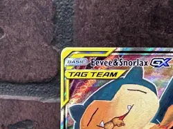 Pokemon Eevee Snorlax GX TCG Tag Team SM169 Black Star Promo Card NM/M Condition - Image 2