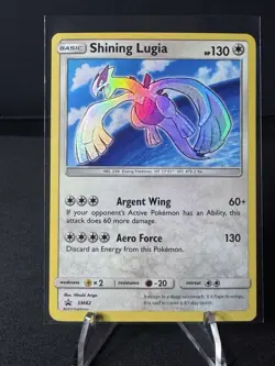 Pokemon TCG Shining Lugia SM82 Promo Holo Card Near Mint Condition - Image 1