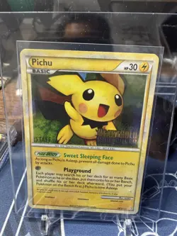 Pichu HeartGold SoulSilver Prerelease Staff Card 28/123 - Image 1
