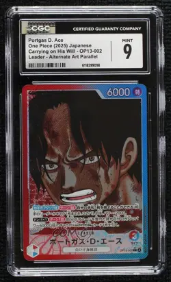 2025 One Piece Card Game: Carrying on His Will OP13 English Portgas D Ace CGC 9 - Image 1