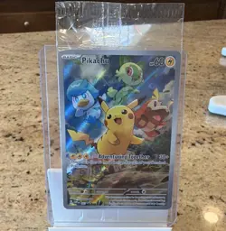 Pokemon Pikachu 027 SV Scarlet & Violet Promo Full Art Holo Card 60 HP - Image 1