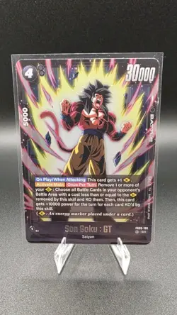 Dragon Ball SCG B2 Son Goku: GT FB09-100 SR Battle Card 30000 Power English - Image 1