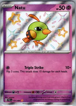 Natu 151/091 SV: Paldean Fates - Pokemon Card - NM - Image 1