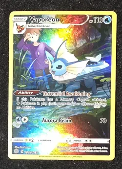 Vaporeon TG02/TG30 Ultra Rare Brilliant Stars Trainer Gallery Pokemon Card - Image 1