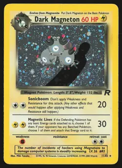 Team Rocket Dark Magneton (11) #11/82 Holo Rare Pokemon Card - Image 1