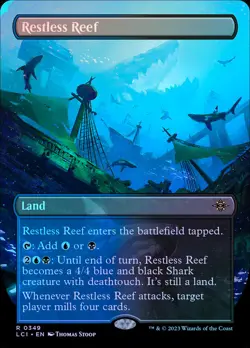 Restless Reef (Borderless) - Foil - MTG Cards Shop - Image 1
