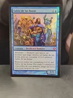 Magic MTG SPANISH Journey Into Nyx Sage of Hours #50/165 TCG FOIL - Image 2