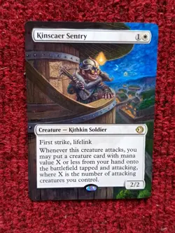 Kinscaer Sentry MTG Lorwyn Eclipsed Hand Painted Borderless Extended Altered Art - Image 1
