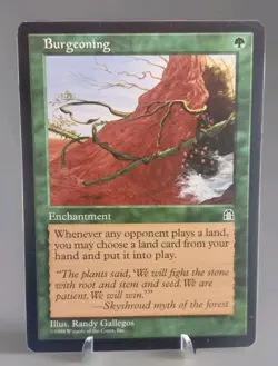 MTG Burgeoning 1998 Magic the Gathering Stronghold Regular - Image 1