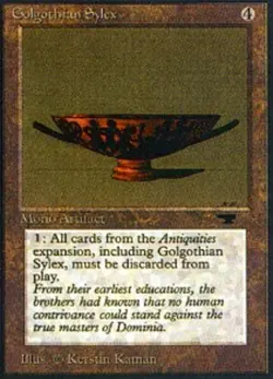 Golgothian Sylex Antiquities Magic mtg Moderate Play, English x1 - Image 1
